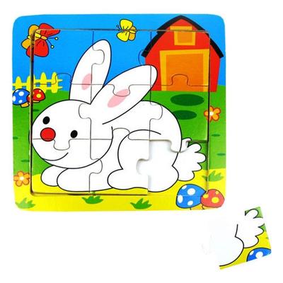 Puzzle 9 db-os  (nyuszis)